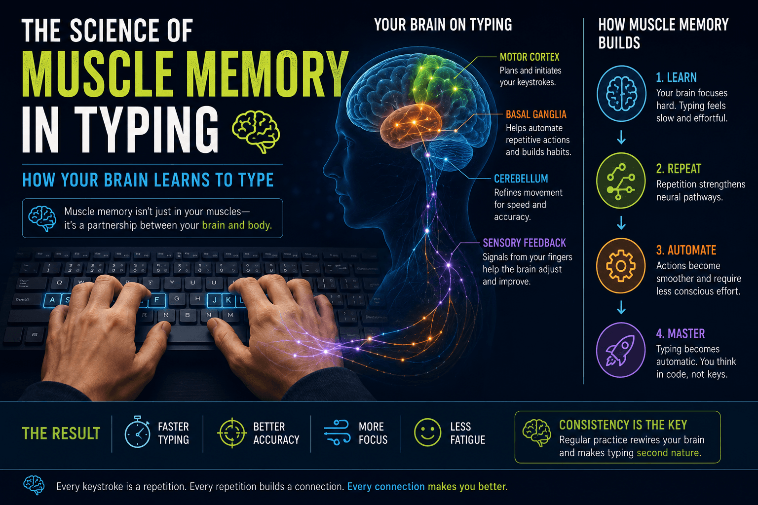 The Science of Muscle Memory in Typing: How Your Brain Learns to Type
