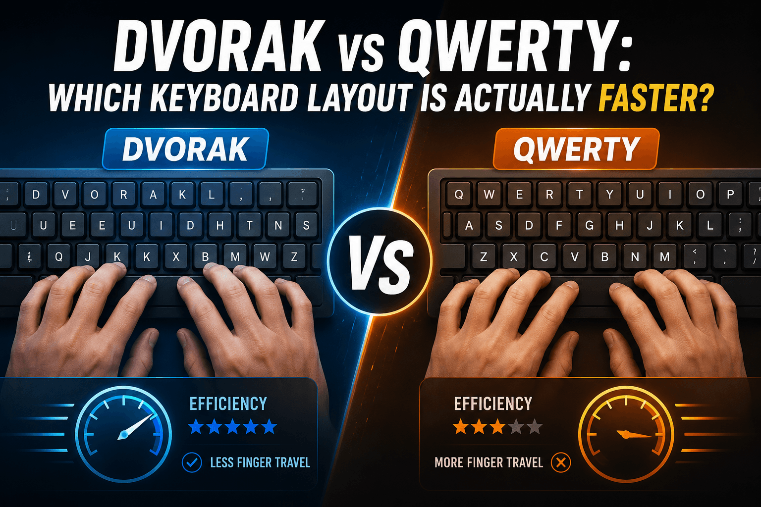 Dvorak vs QWERTY: Which Keyboard Layout Is Actually Faster?
