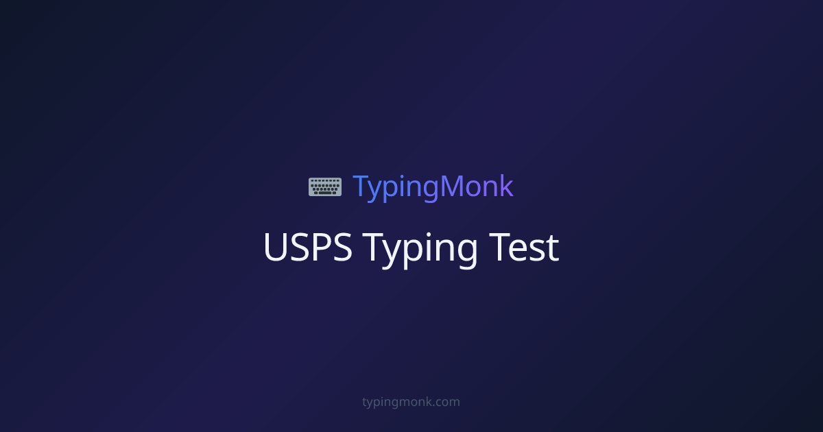USPS Typing Test Practice 2026 — Free Postal Service Tests (40 WPM)
